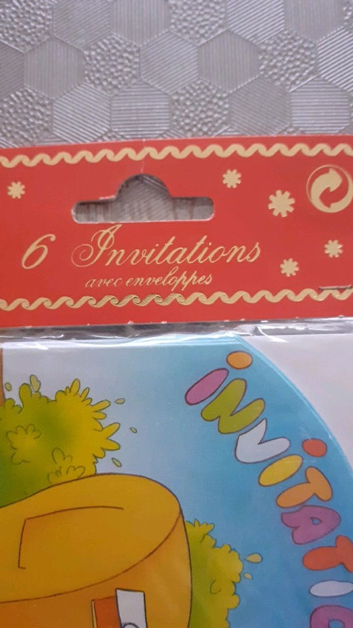6 cartes d'invitations avec enveloppes Neuf - photo numéro 2
