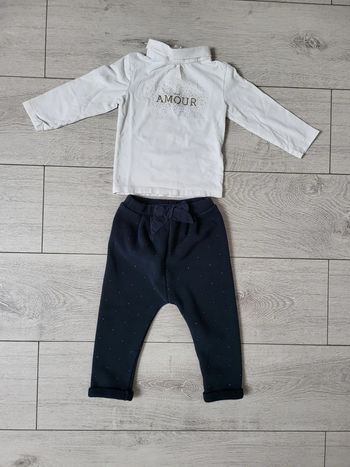 Ensemble pantalon plus haut a colle roulé 18 mois