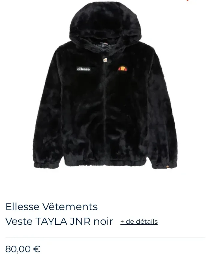 Veste Tayla Ellesse noire - photo numéro 7