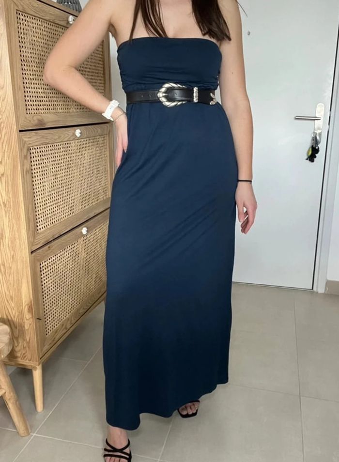 Robe longue bleu marine Karma Koma