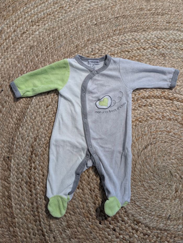 Lot de 4 pyjamas en velours – 3 mois (60cm) - photo numéro 2