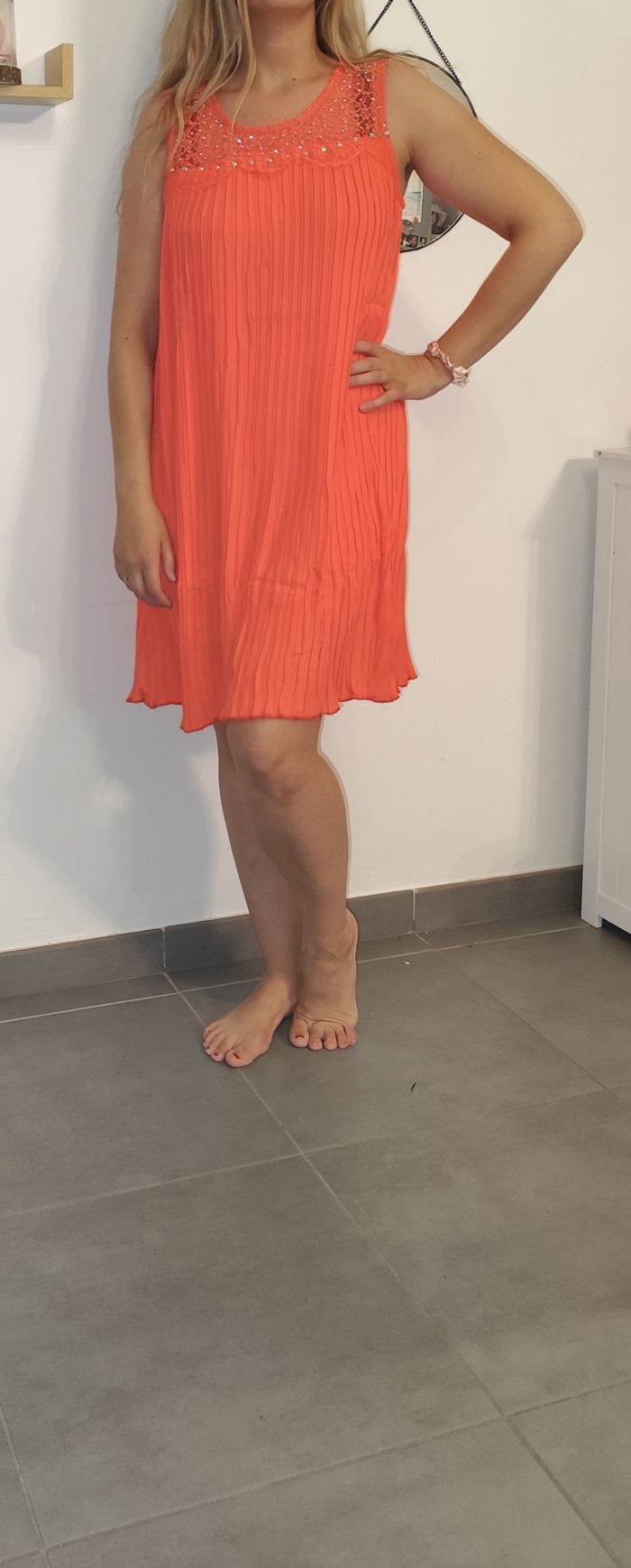 Robe strass dentelle