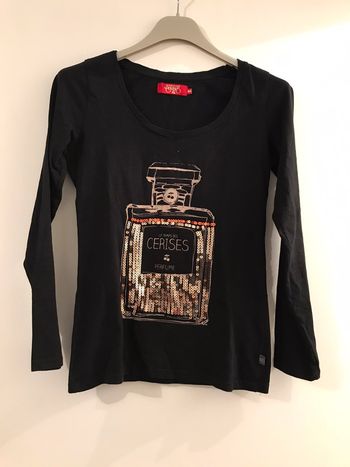 Haut noir le temps des cerises taille M