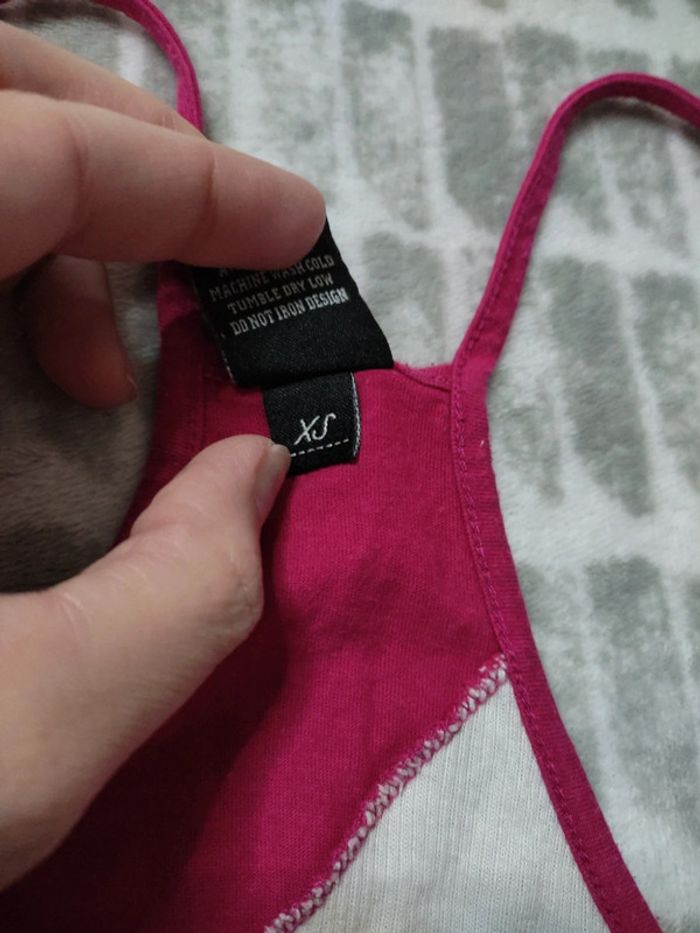 Débardeur dos nageur rose blanc gris Franklin et Marshall taille xs - photo numéro 4