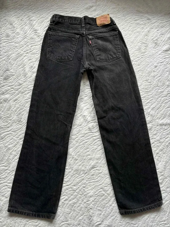 Jean Levi’s femme 550 Relaxed Fit W26 L28 S/36 Gris anthracite noir Mexico US rare y2k 2000s - photo numéro 11