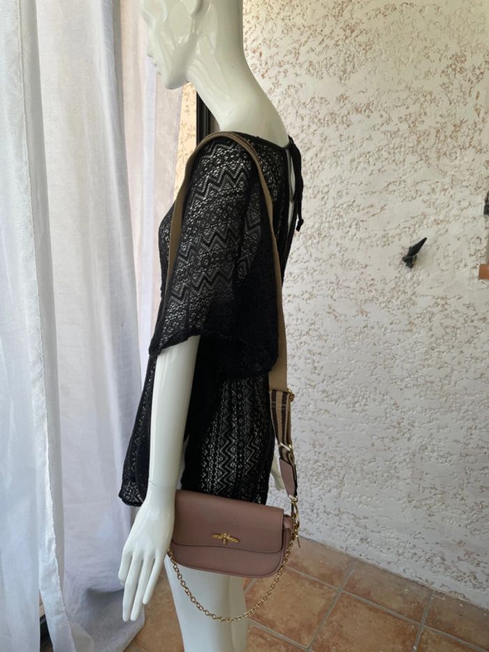 Joli petit sac rose avec sa libellule sur le devant - photo numéro 3