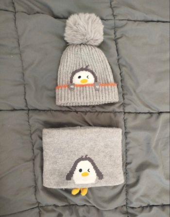 Ensemble bonnet écharpe bébé