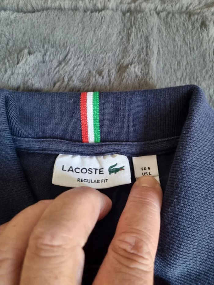 Polo manches courtes Lacoste Bleu, S Hommes - photo numéro 7