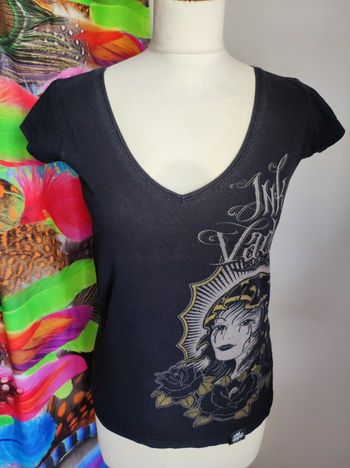 T-shirt Noir Femme Ink Vaders Taille S