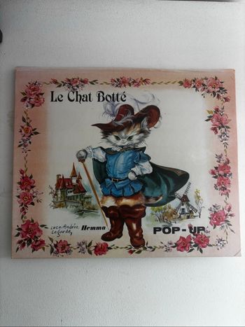 Livre pour enfants vintage années 80 Le chat botté pop up