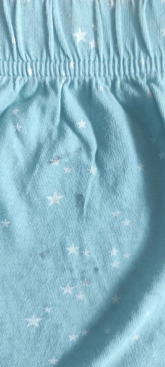 Short pyjama bleu turquoise Kiabi – taille M – étoiles – confort - photo numéro 5