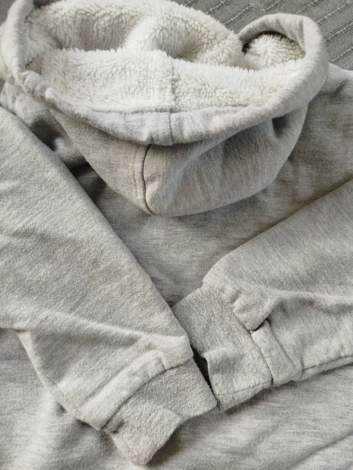 Gilet gris chaud doublé fourrure 5 ans - photo numéro 4