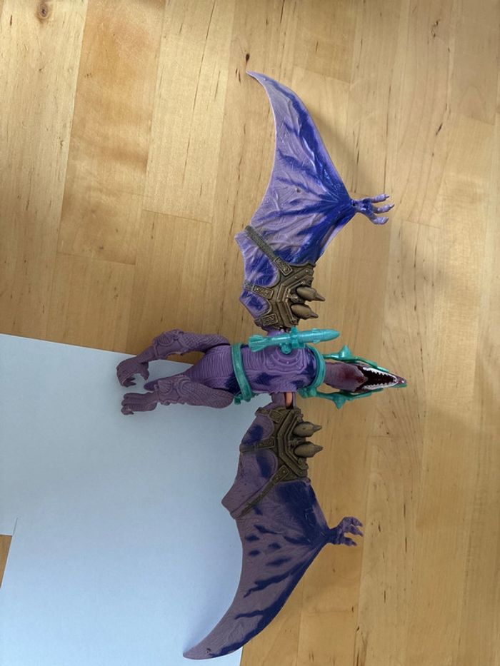 Vintage Chap Mei Beast Raider Pterodactyl Dinosaur Action Figure Purple - photo numéro 8