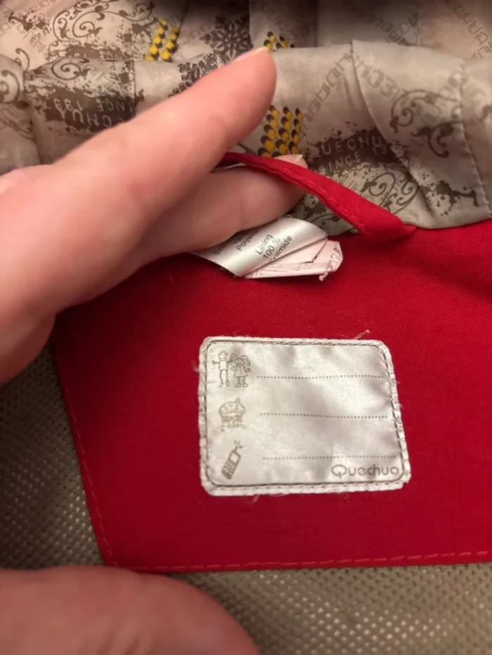 Coupe vent rouge intérieur gris 12 ans quechua - photo numéro 6