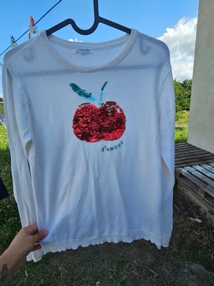 Pull en maille 14 ans fille verbaudet sequins - photo numéro 5