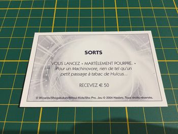 Carte sorts Vous lancez Martèlement pourpre Monopoly Duel Masters Hasbro Parker Wizards #A64