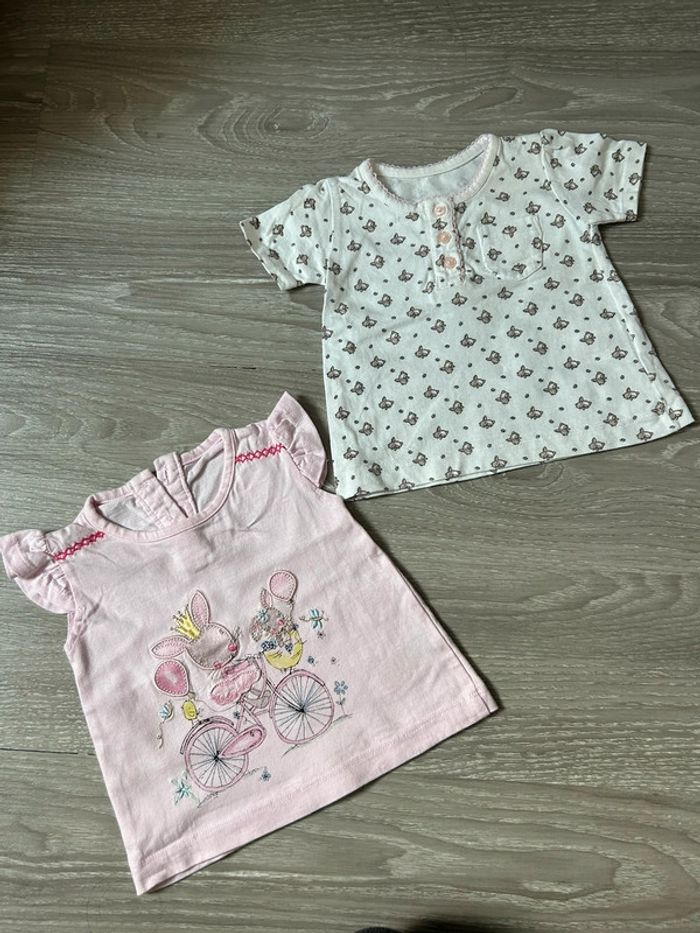 Lot 2 tee shirt lapin