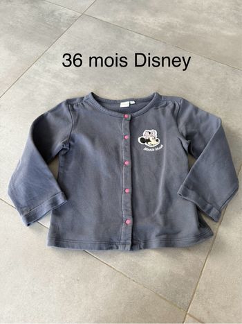 Veste Minnie Disney 36 mois coloris gris
