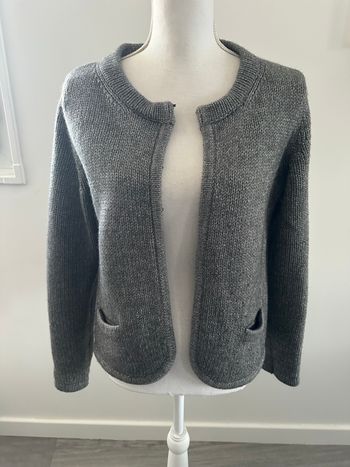 Cardigan gris et argenté Laura Clément t42/44 XL/XXL