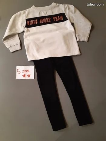 Sweat et legging fille 5ans