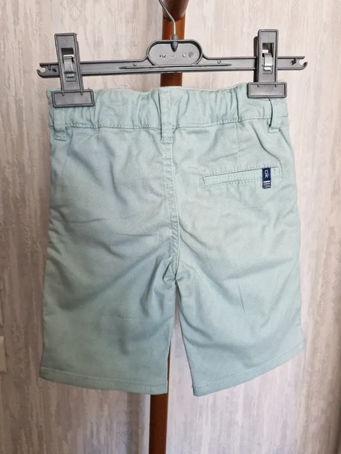 Short slim garçon 3 ans Okaïdi Vert d’eau, vert pastel coton élasthanne - photo numéro 8