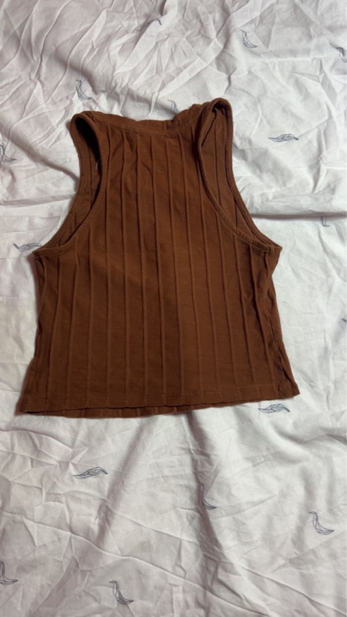 Top marron Zara - photo numéro 3