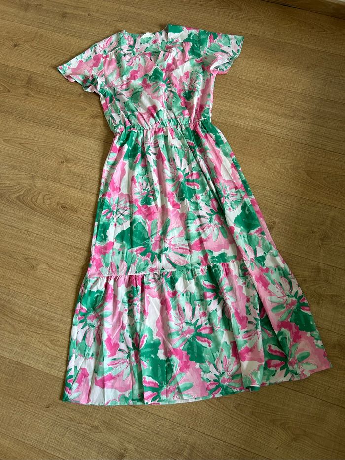 Robe longue imprimée à manches courtes By One taille M/L jamais portée - photo numéro 7