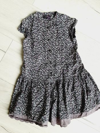 Vêtement fille robe motifs fleurs violette Sergent Major 3 ans