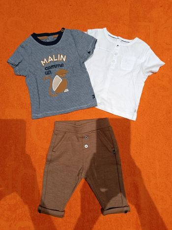 Joli ensemble 3 pièces Obaïbi 3 mois 59 cm