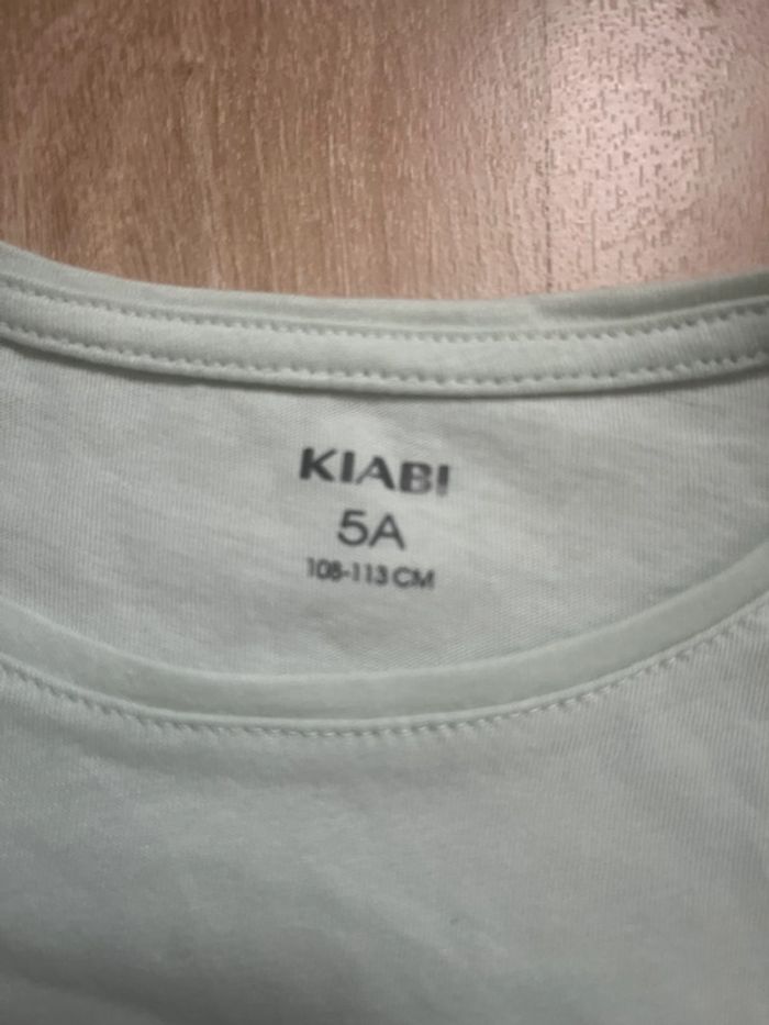 T-shirt vert d’eau 5 ans neuf avec étiquette - photo numéro 2