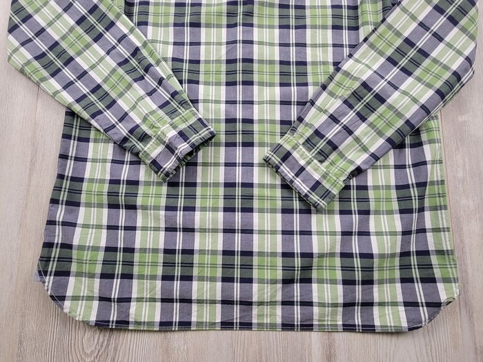 Chemise Lacoste homme – Carreaux vert & bleu – Taille M (FR40) – Excellent état - photo numéro 6