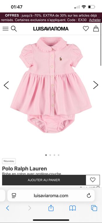 Robe Ralph Lauren bébé fille