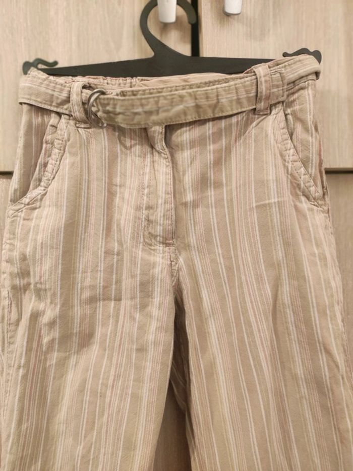 Pantalon plage beige rayés 6 ans Kiabi - photo numéro 2