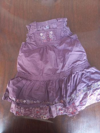 Robe mauve/violet 12 mois mini adelie