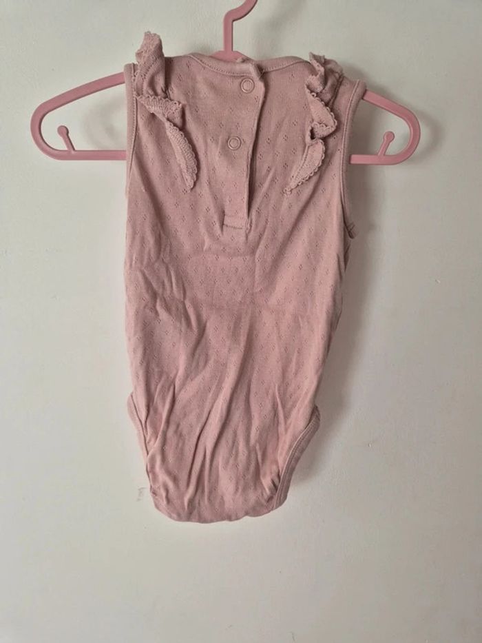 Body volanté sans manches rose ancien 6 mois H&M - photo numéro 5