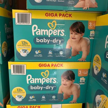 2 giga packs pampers baby dry t3