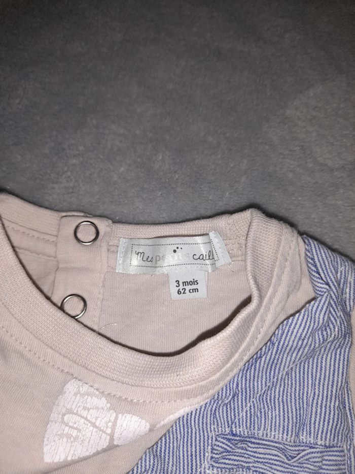 Ensemble garçon short + t-shirt 3 mois été - photo numéro 2