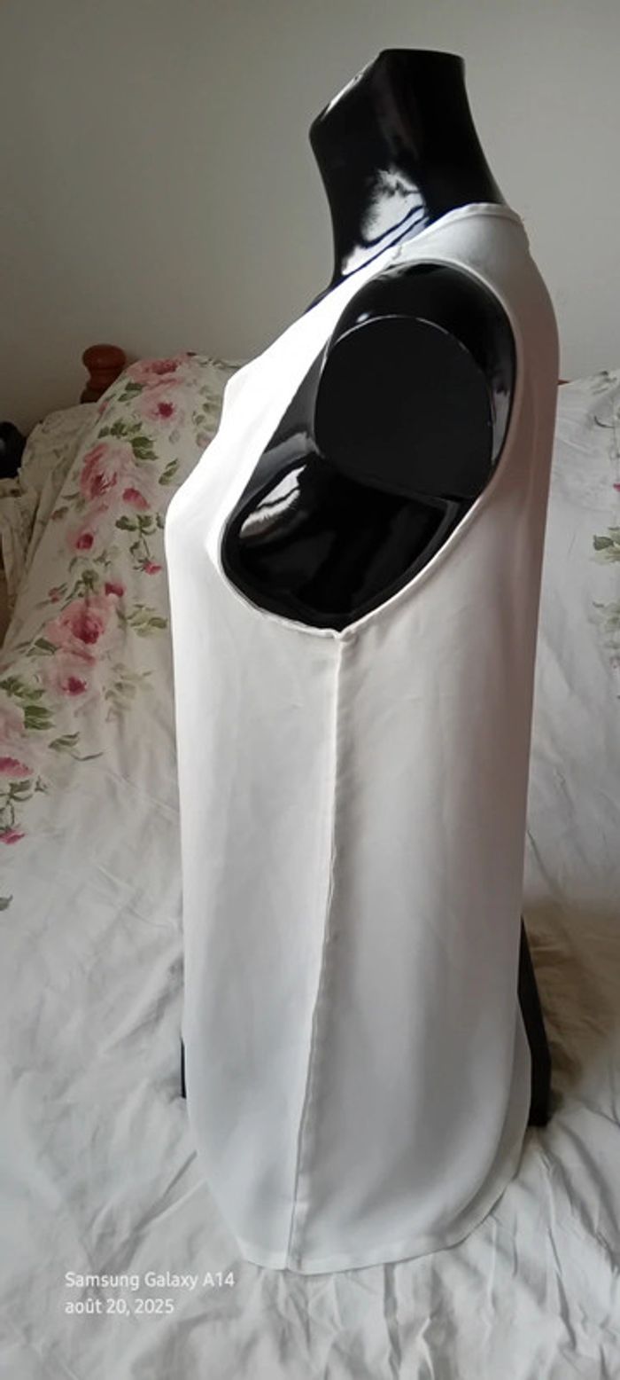 Blouse longue sans manches col V en voile femme S only & u - photo numéro 6