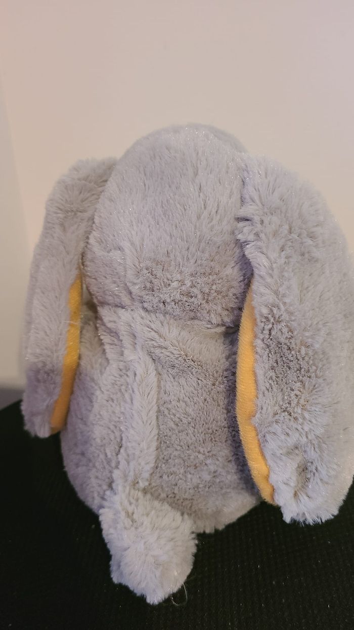 Peluche Bouillotte déhoussable Lapin - Made in France - Gris - photo numéro 2