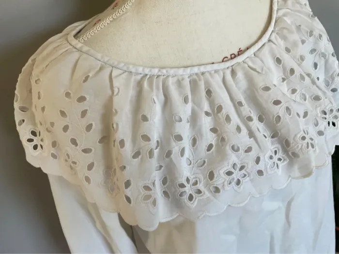 Blouse blanche en dentelle - photo numéro 3