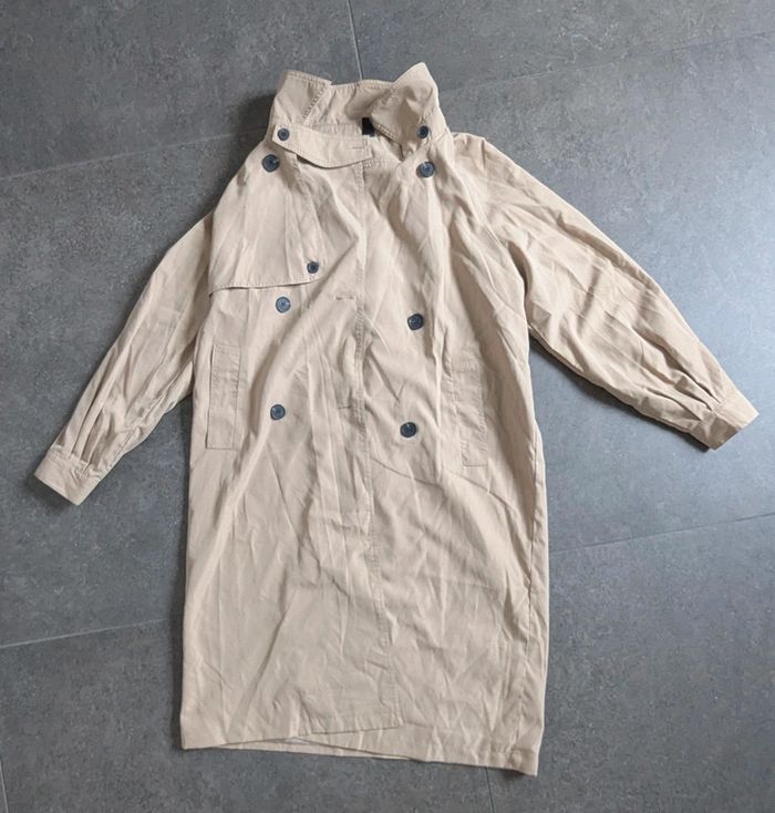 Manteau long trench Dazy taille L femme beige