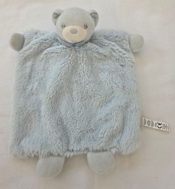 Doudou marionnette ours perle bleu - Kaloo