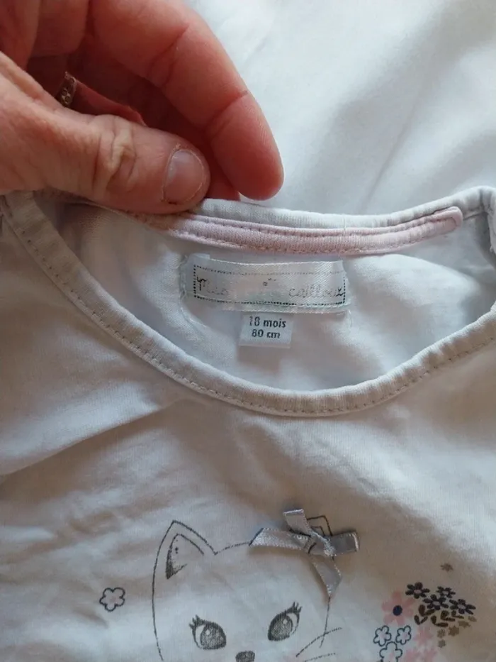 Tee-shirt manche longue fille 18 mois Mes petits caillous - photo numéro 3