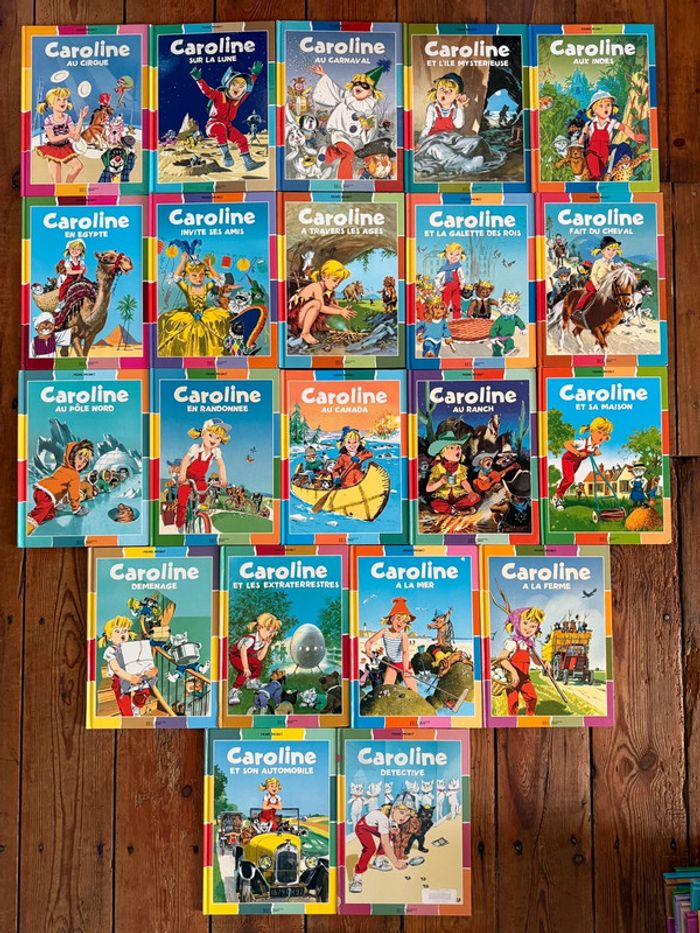 Bon état - lot incroyable de 21 titres collection Caroline livres bd albums couleurs