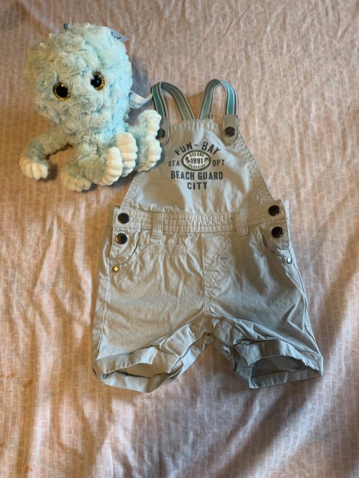 Salopette short bébé garçons