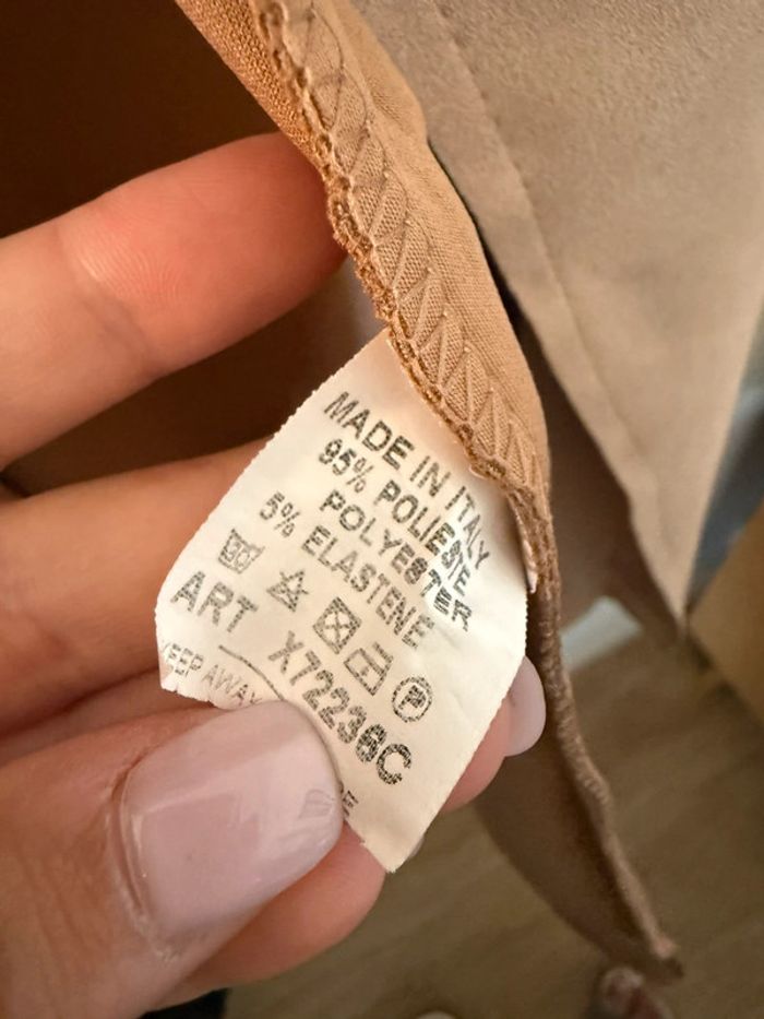 Veste longue effet daim beige - photo numéro 9