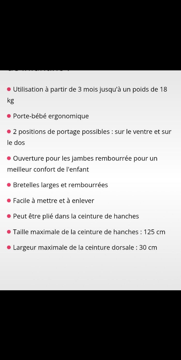 Porte bébé - photo numéro 2
