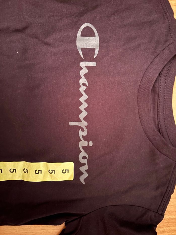🖤 T-shirt Champion noir enfant - photo numéro 3