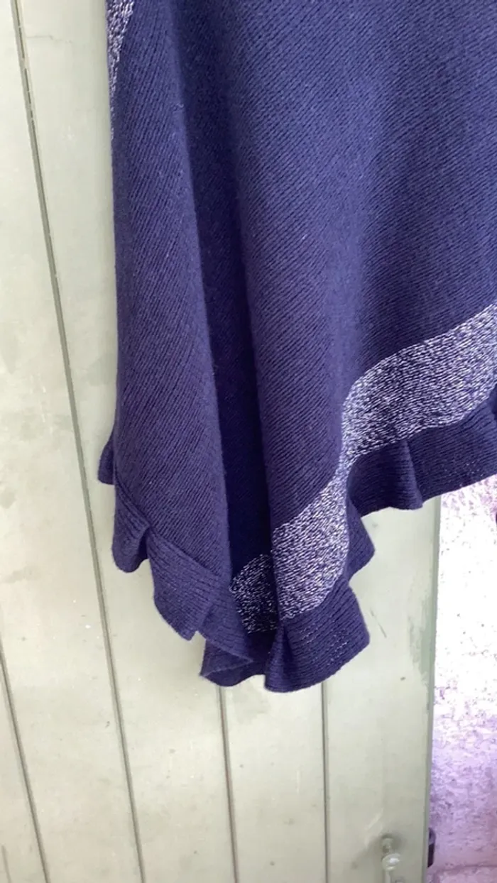 Poncho noir asymétrique à col roulé Riu - photo numéro 2