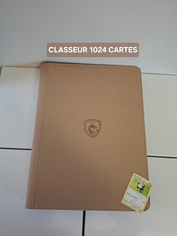 Classeur xxl de rangement pour 1024 cartes Pokémon / lorcana coloris unique beige